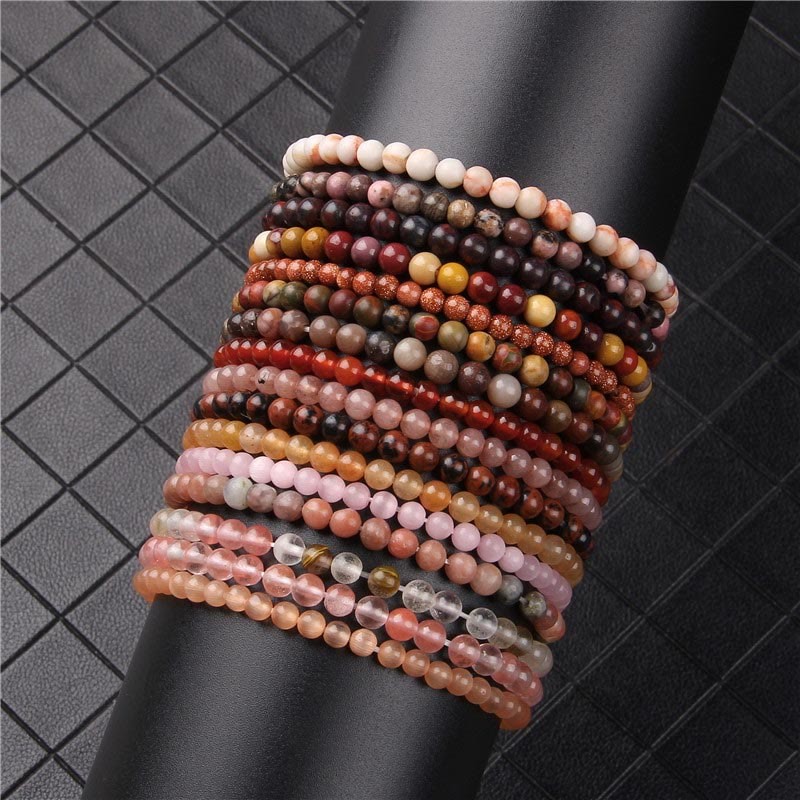 4mm Various Stone Crystal Mini Beads Healing Bracelet