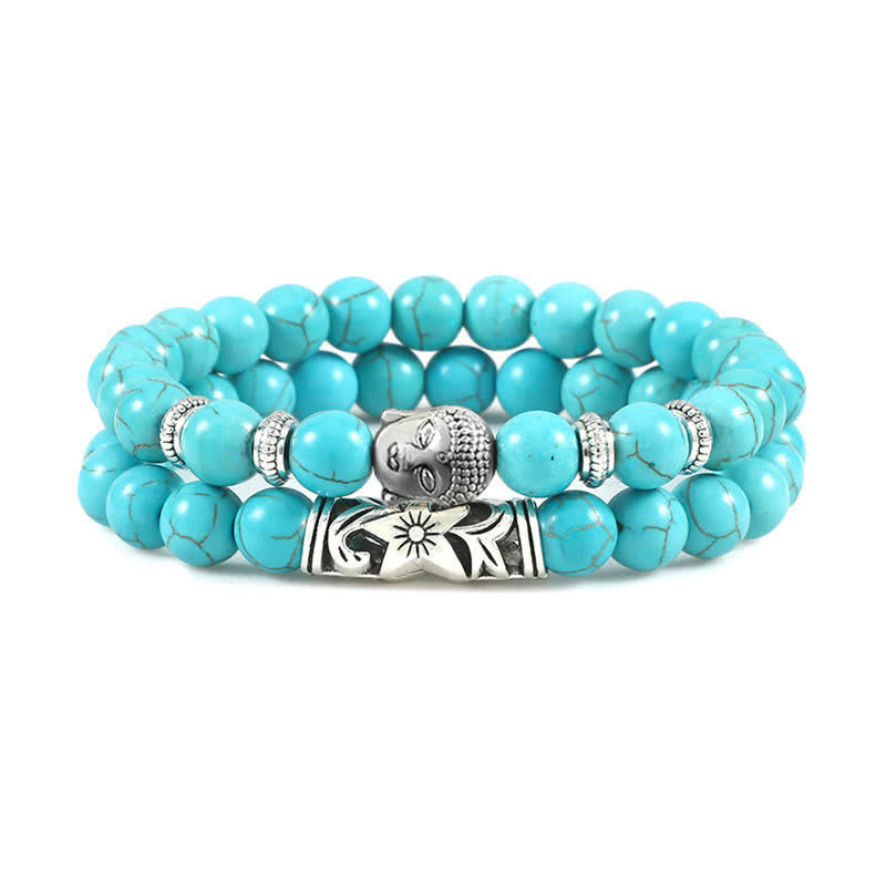 2Pcs Natural Crystal Agate mystic zen Protection Bracelet