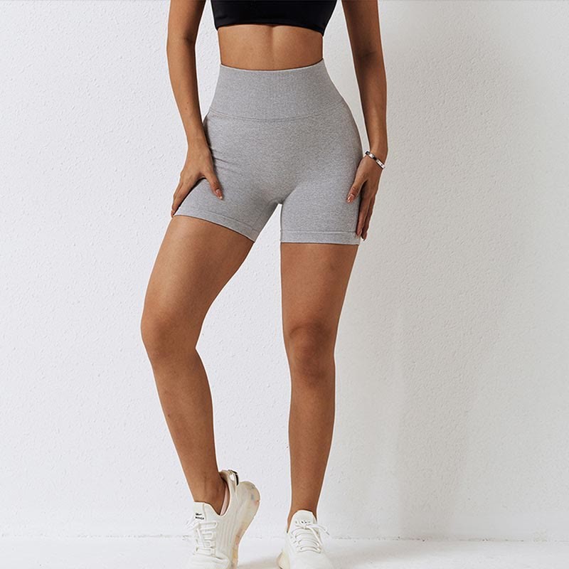 Women Seamless Sports Fitness High Waist Yoga Workout Shorts