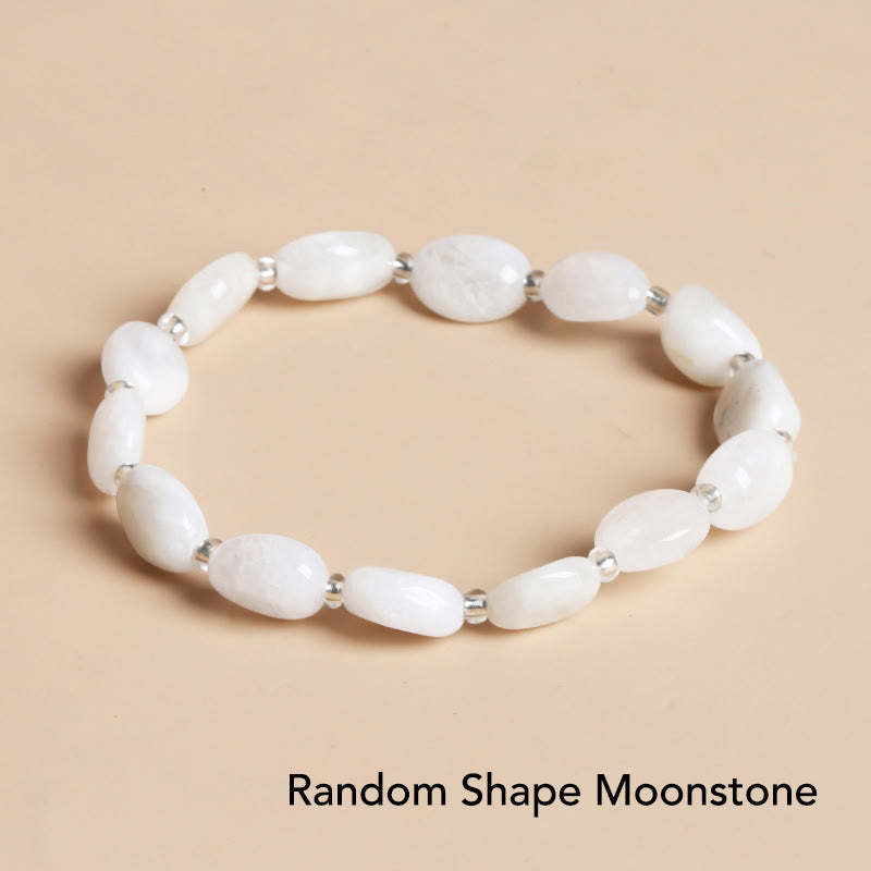Natural Irregular Shape Stone Crystal Meditation Balance Bracelet