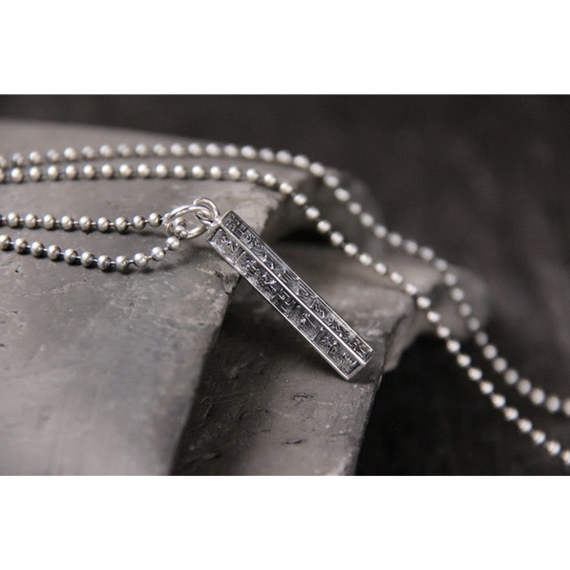 925 Sterling Silver Tibetan Om Mani Padme Hum mystic zen Swastika Symbol Wisdom Necklace Pendant