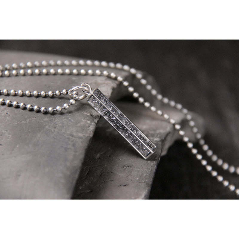 925 Sterling Silver Tibetan Om Mani Padme Hum mystic zen Swastika Symbol Wisdom Necklace Pendant