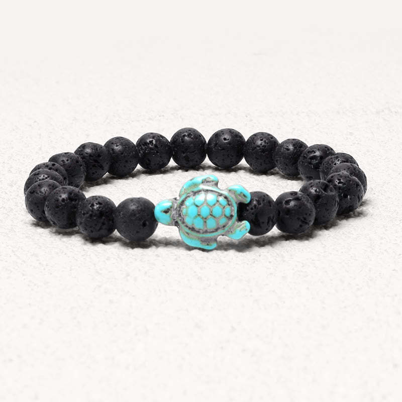 Natural Stone Sea Turtle Turquoise Blessing Bracelet