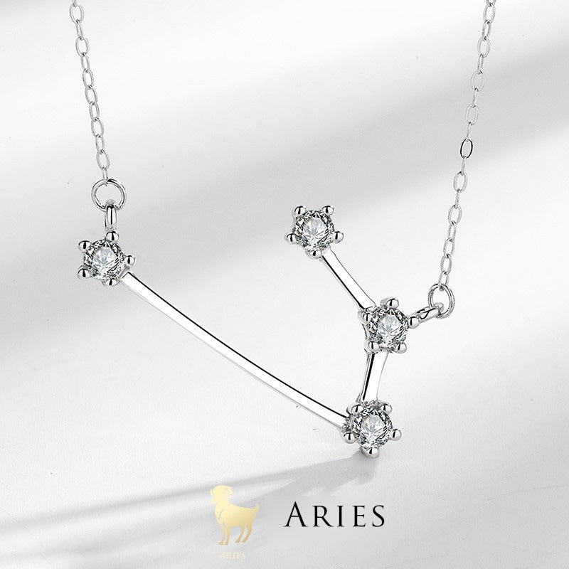 925 Sterling Silver 12 Constellations of the Zodiac Astrology Blessing Necklace Pendant