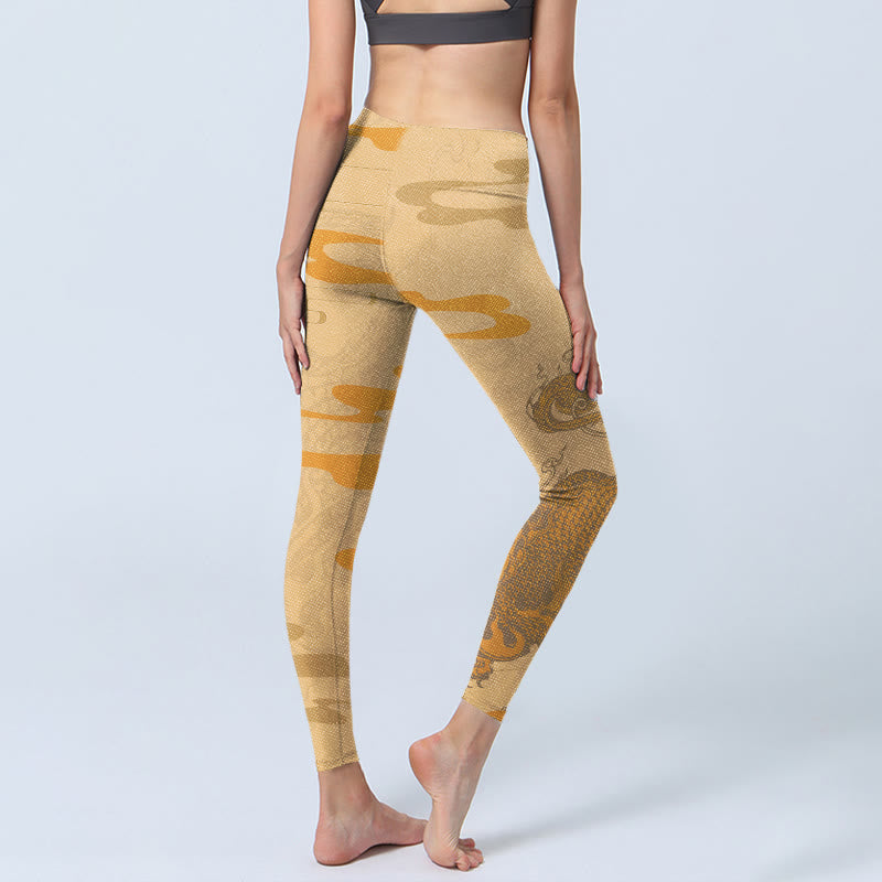 PiXiu Clouds Pattern Gym Leggings Women's Yoga Pants