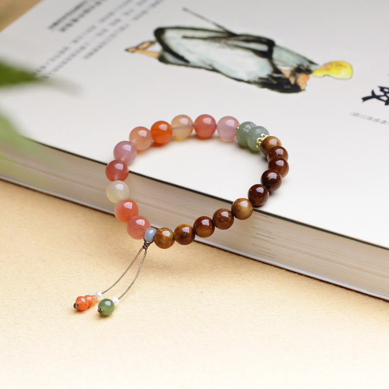 Kuka Seed Yanyuan Agate Hetian Jade Wealth Protection Bracelet