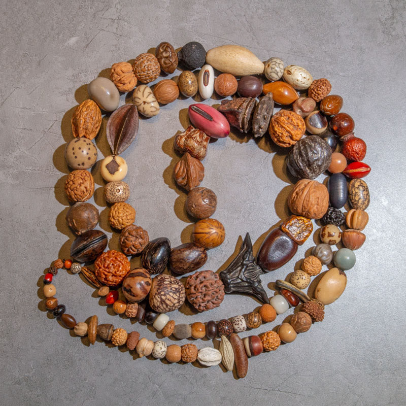 108 Mala Beads Bodhi Seed Luck Wealth Bracelet Wrist Mala