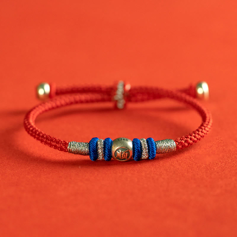 Red String Chinese Characters Protection Bracelet