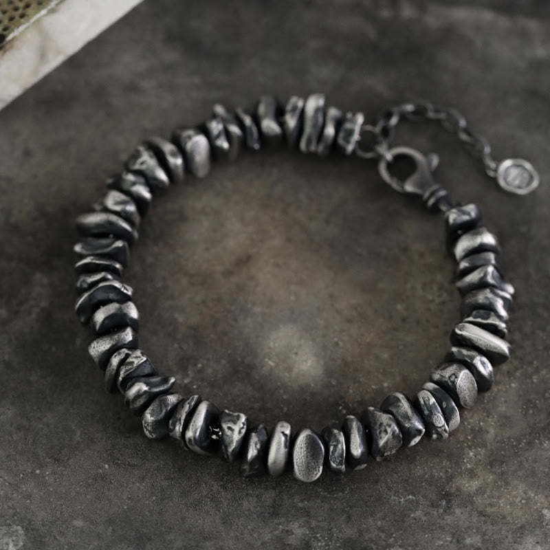 999 Sterling Silver Small Change Shape Protection Bracelet