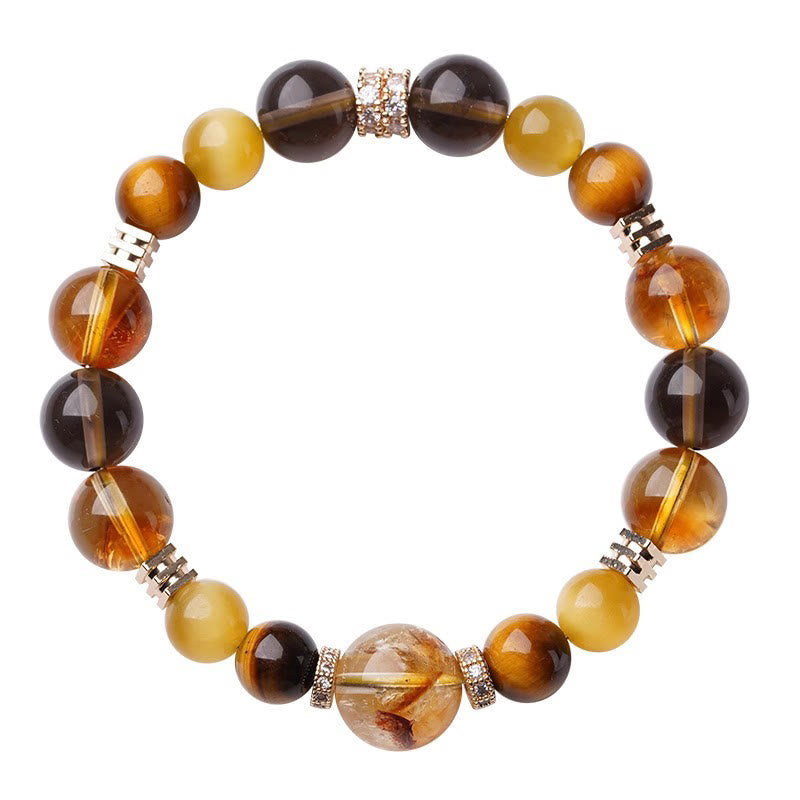 Citrine Topaz Tiger Eye Happiness Bracelet