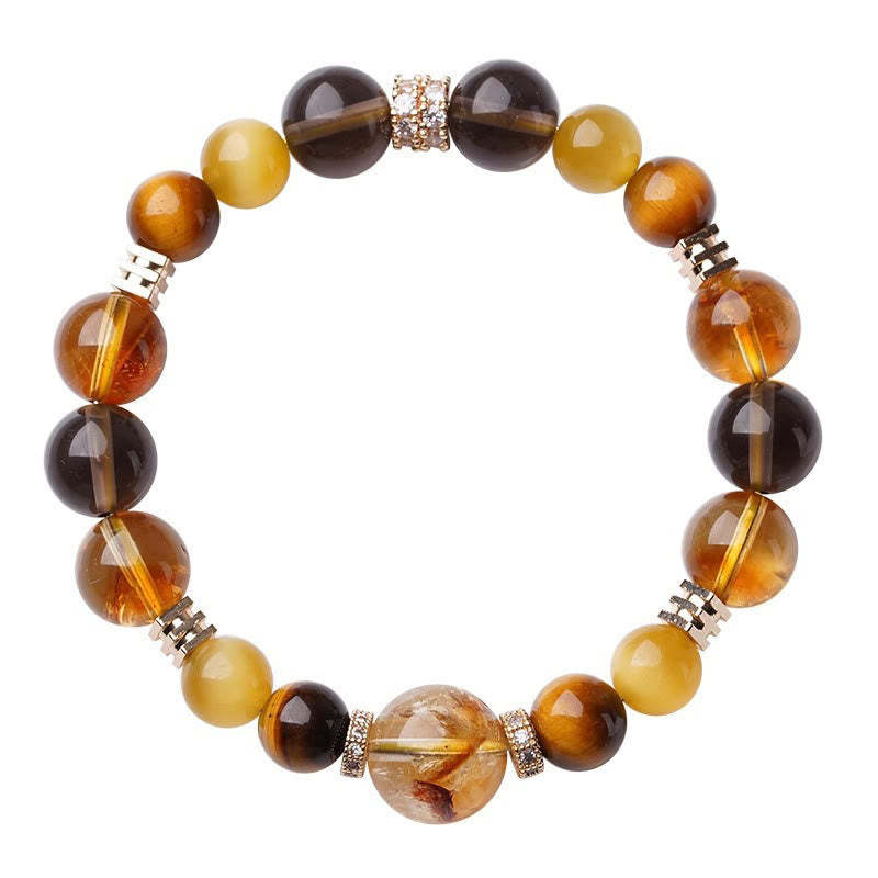 Citrine Topaz Tiger Eye Happiness Bracelet