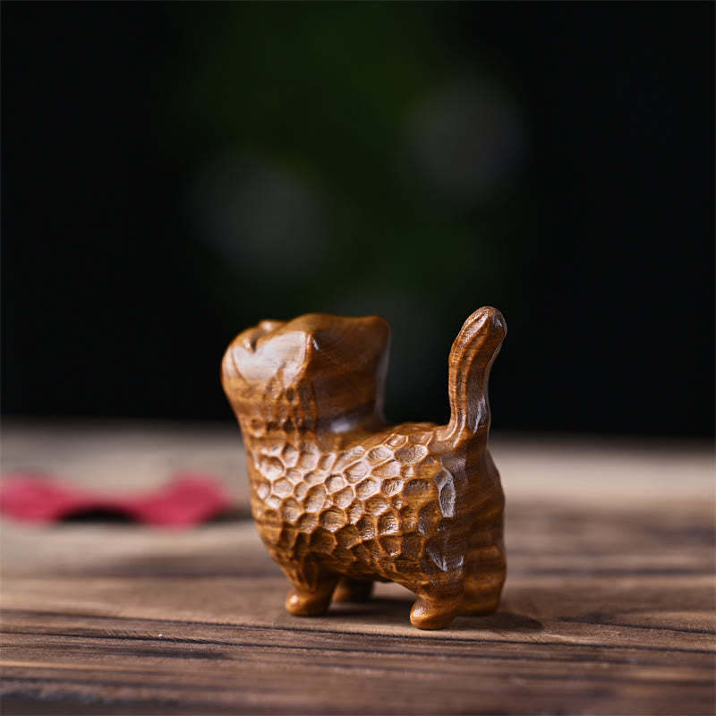 Sandalwood Thuja Sutchuenensis Green Sandalwood Mini Cute Cat Protection Home Decoration