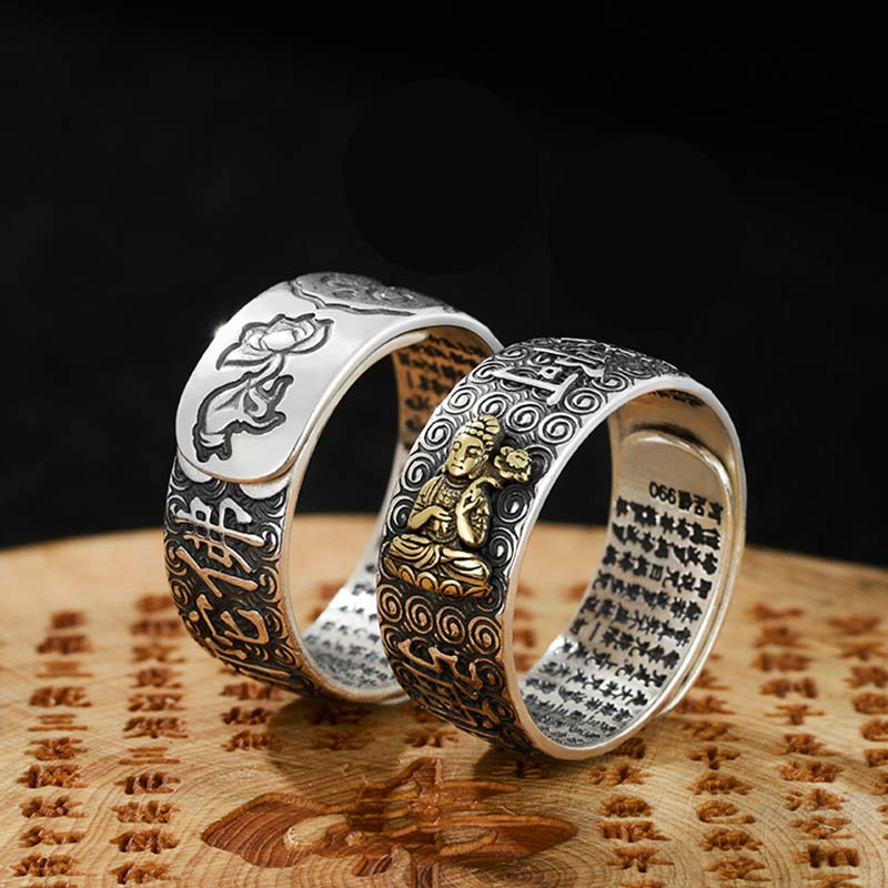Chinese Zodiac Natal mystic zen Wealth Luck Adjustable Ring