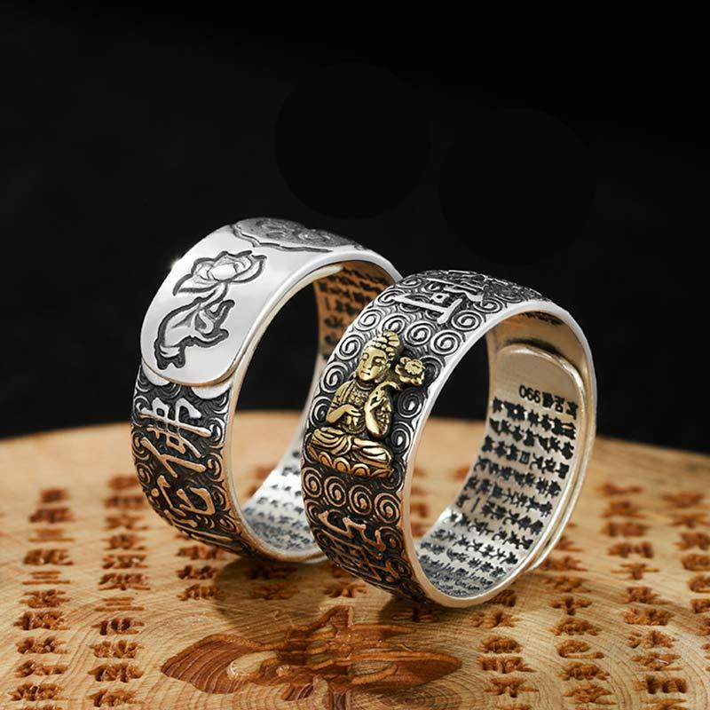 Chinese Zodiac Natal mystic zen Wealth Luck Adjustable Ring