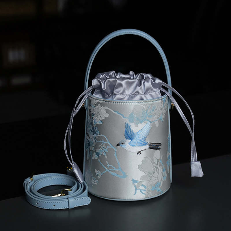 Panda Bamboo Magpie Embroidery Crossbody Bag Hangbags