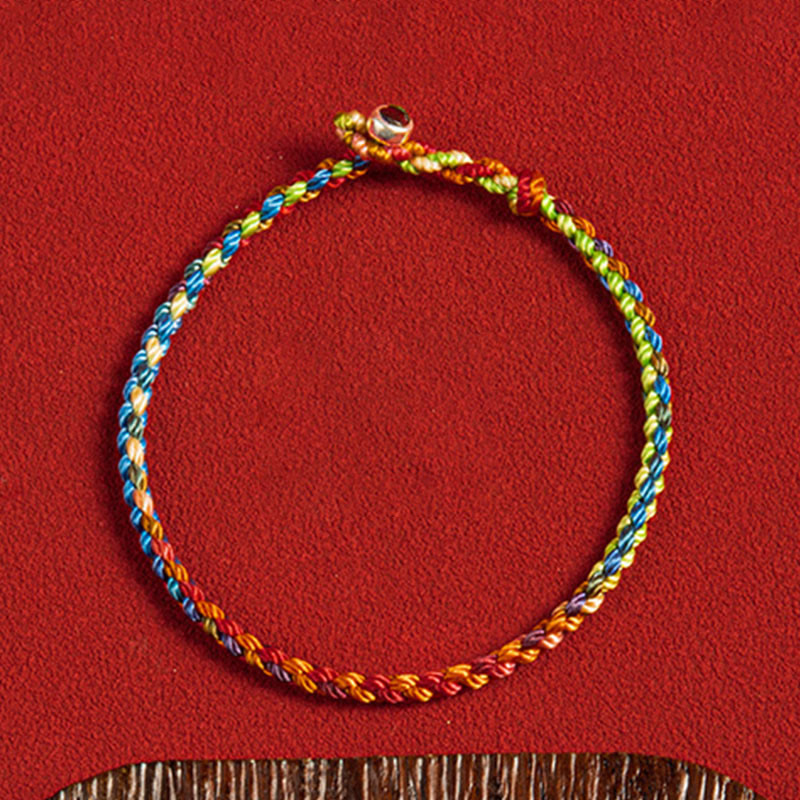 May you be blessed with peace and safety in all four seasons Lucky Multicolored Bracelet