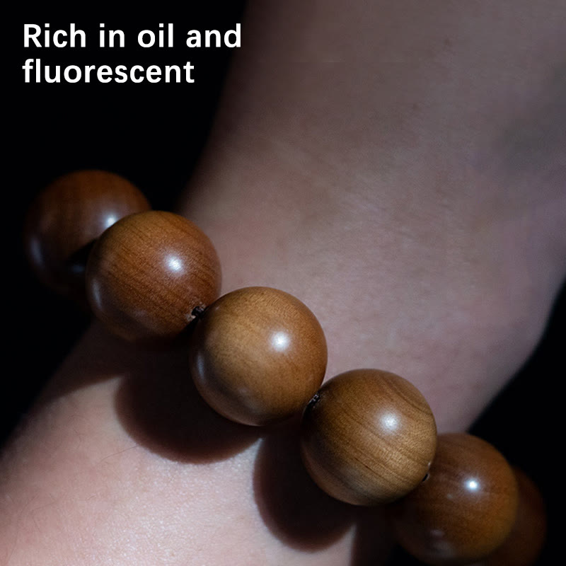 Mysore Sandalwood Wood Bead Healing Mala Bracelet