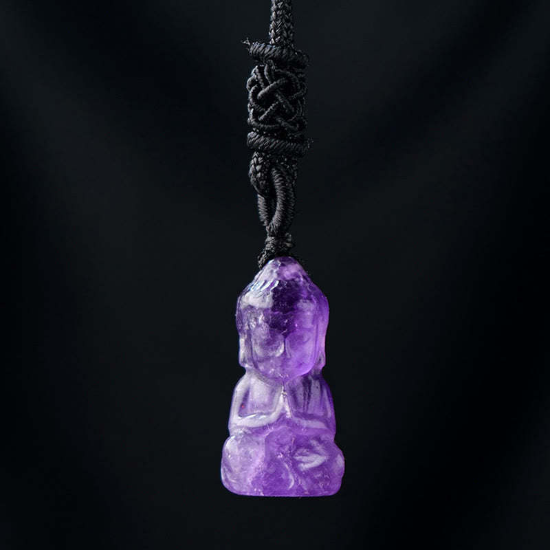 Various Crystal Amethyst Pink Crystal White Crystal Citrine mystic zen Carved Spiritual Healing Necklace Pendant Decoration (Extra 30% Off | USE CODE: FS30)