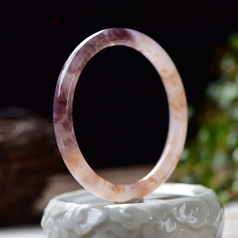 Purple Golden Silk Jade Wealth Bracelet Bangle