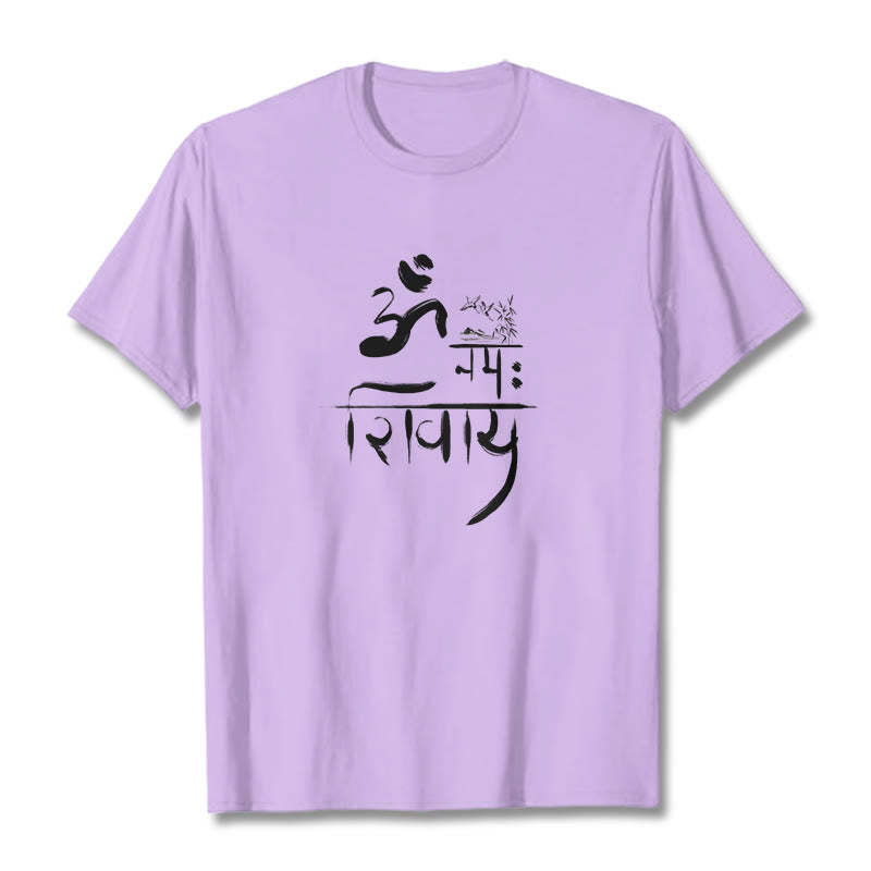 OM NAMAH SHIVAYA Crane Bamboo Cotton Tee T-shirt