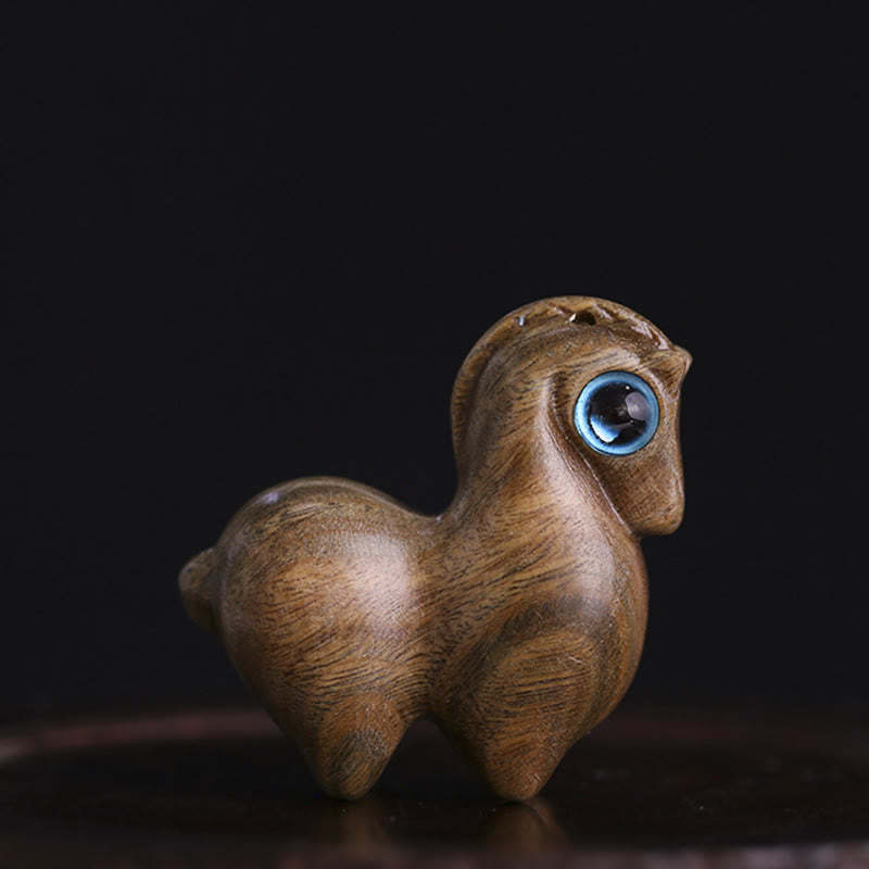 Small Leaf Red Sandalwood Green Sandalwood Lucky Mini Horse Protection Decoration