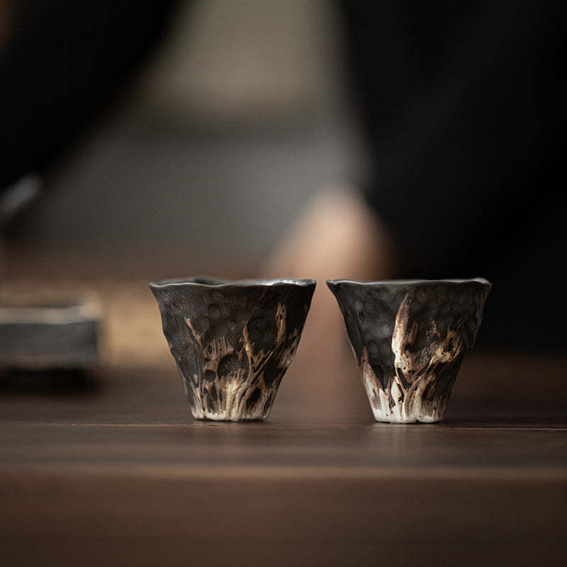 Lotus Flower Shape Zen Ceramic Teacup Kung Fu Tea Cup 50ml