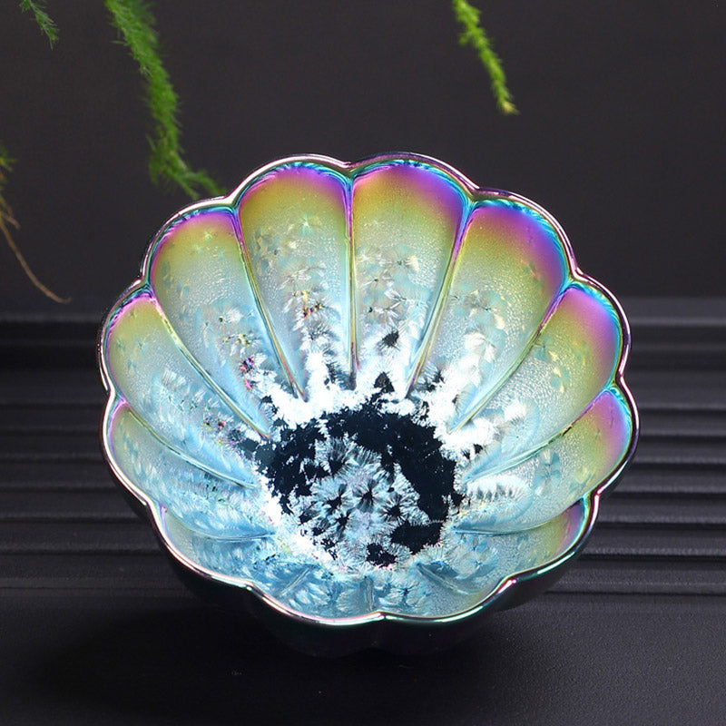 Rainbow Color Jianzhan Ceramic Teacup Kung Fu Tea Cup Bowl