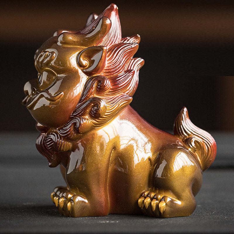 Color Changing Small PiXiu Resin Tea Pet Wealth Home Figurine Decoration