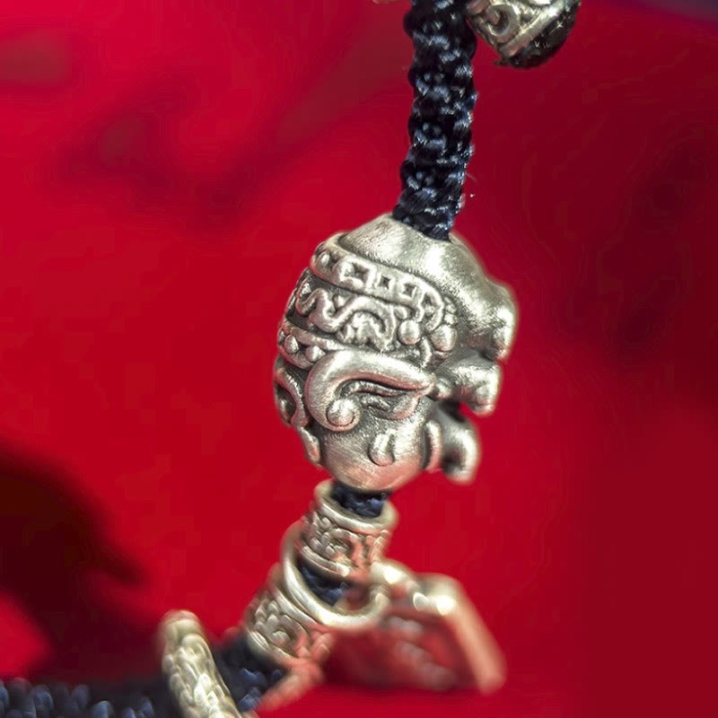 925 Sterling Silver Elephant Safe And Well Amulet Charm Strength Bracelet