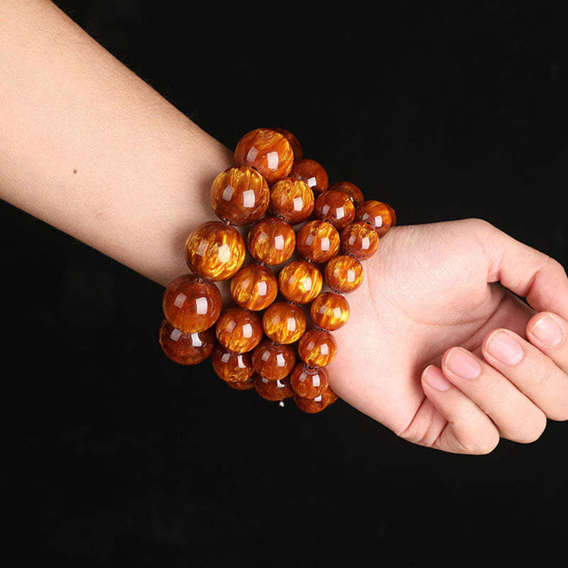 Golden Sea Willow Success Positive Bracelet Mala