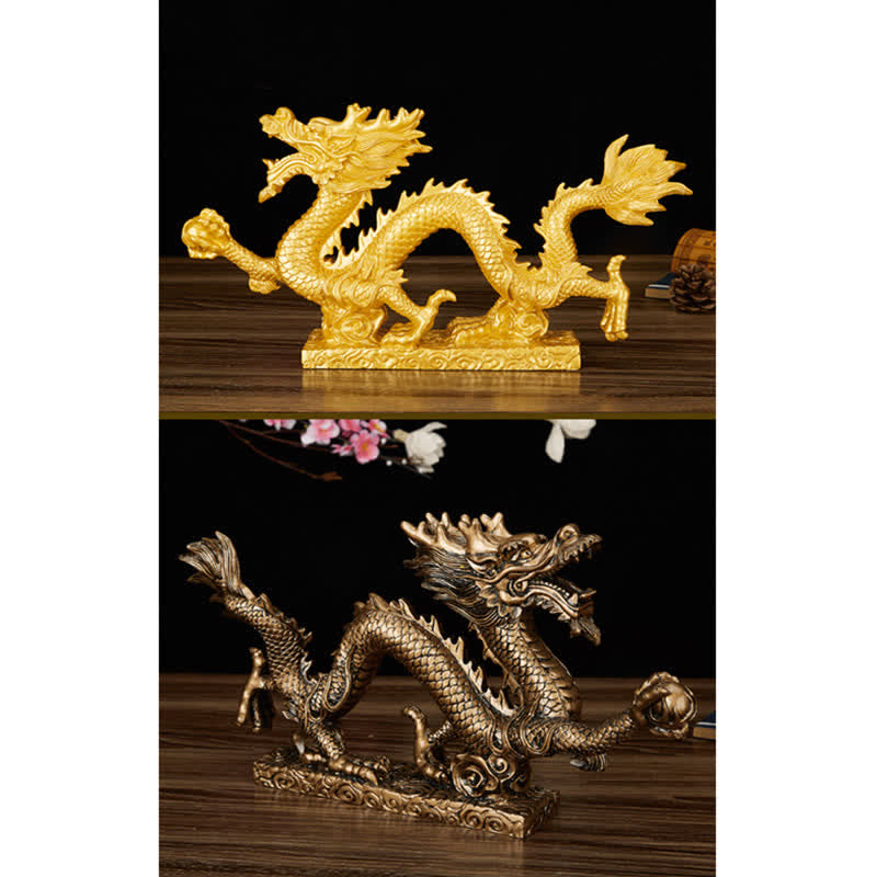 Feng Shui Dragon Auspicious Cloud Wealth Luck Decoration