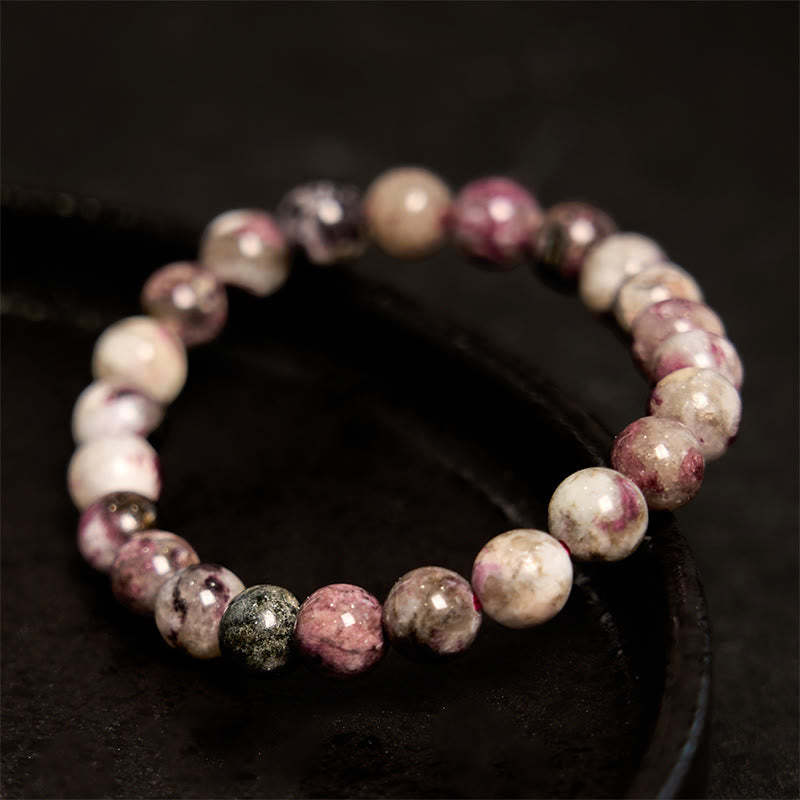 mystic zen Stone Plum Blossom Tourmaline Balance Bracelet