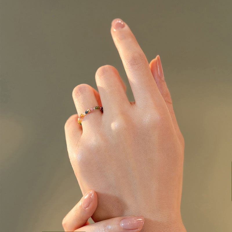Natural Tourmaline Positive Love Ring