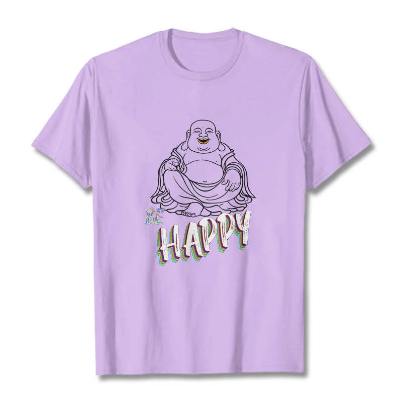 BE HAPPY Laughing mystic zen Tee T-shirt