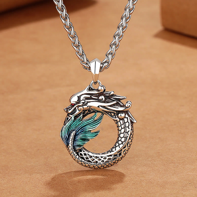 Tibetan Copper Dragon Strength Necklace