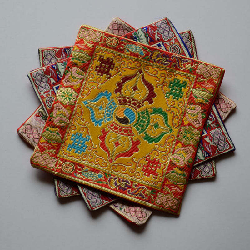 Prayer Altar Mat Healing Meditation Vajra Auspicious Symbols