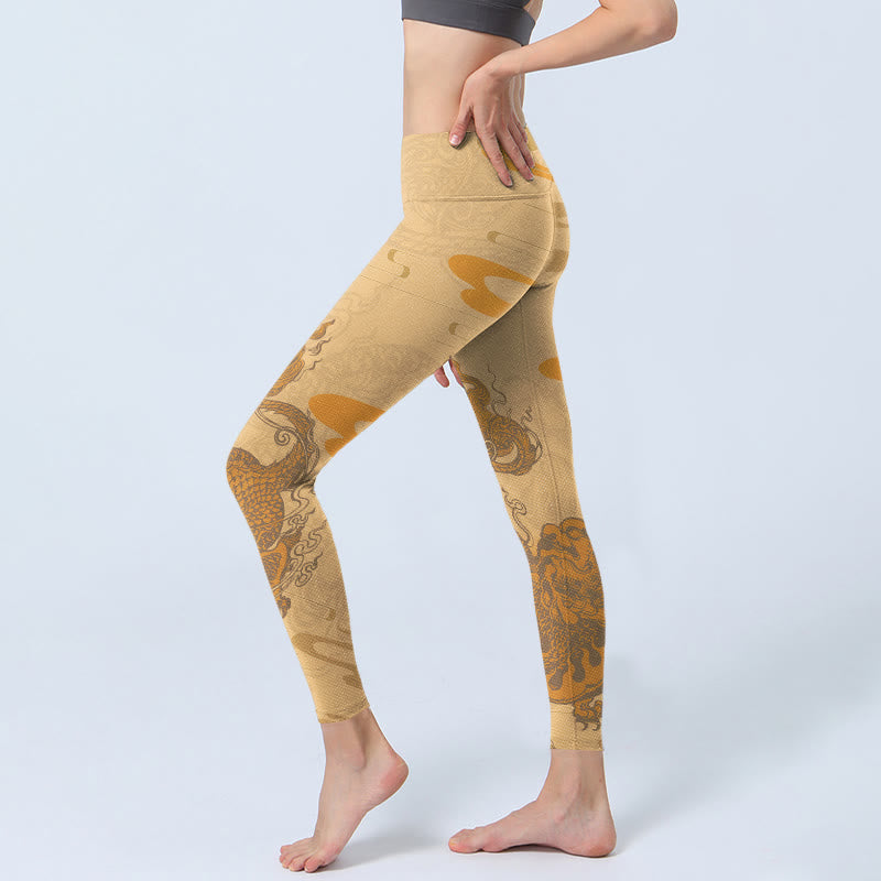 PiXiu Clouds Pattern Gym Leggings Women's Yoga Pants