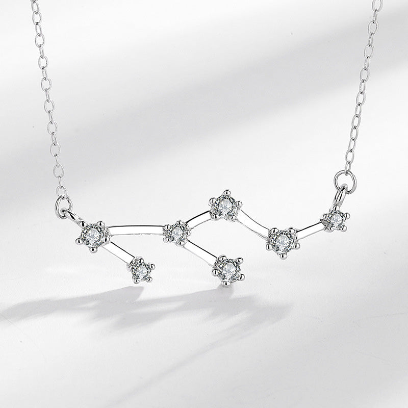 925 Sterling Silver 12 Constellations of the Zodiac Astrology Blessing Necklace Pendant