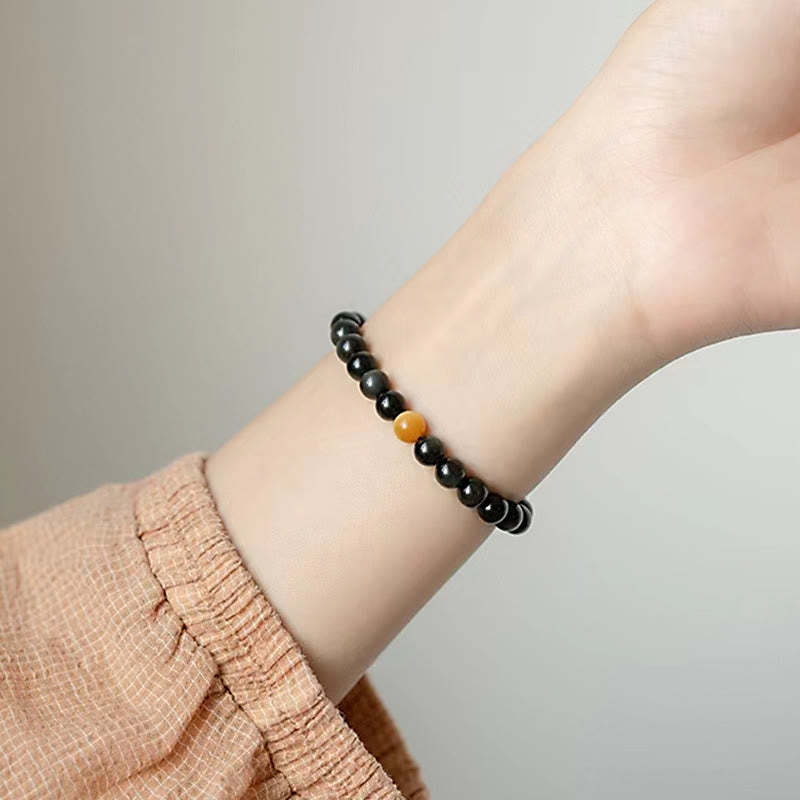 Natural Rainbow Obsidian Tiger Eye Positive Love Bracelet