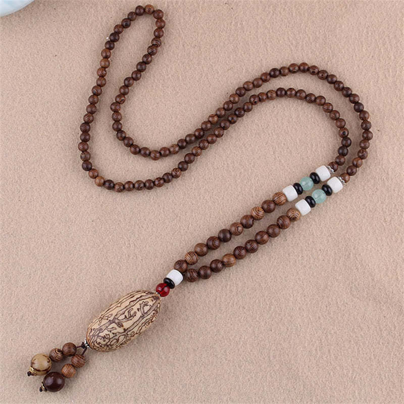 Chinese Zodiac Natal mystic zen Green Sandalwood Lotus Engraved Positive Home Decoration