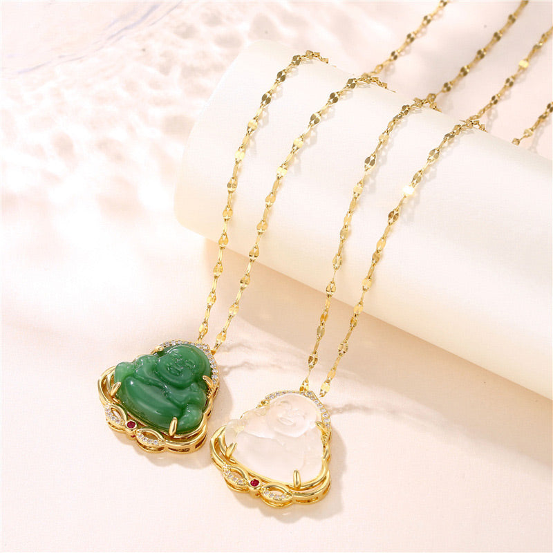 Natural Laughing mystic zen Peace Necklace