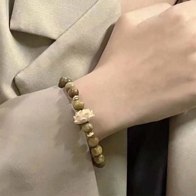 Green Sandalwood Boxwood Lotus Soothing Bracelet