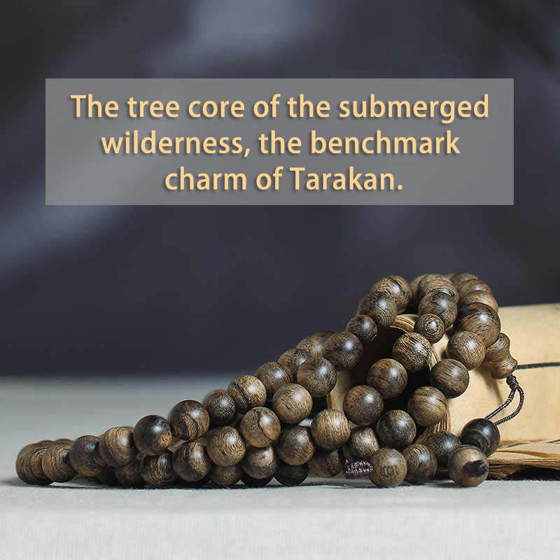 108 Mala Beads Natural Tarakan Agarwood Ward Off Evil Spirits Bracelet