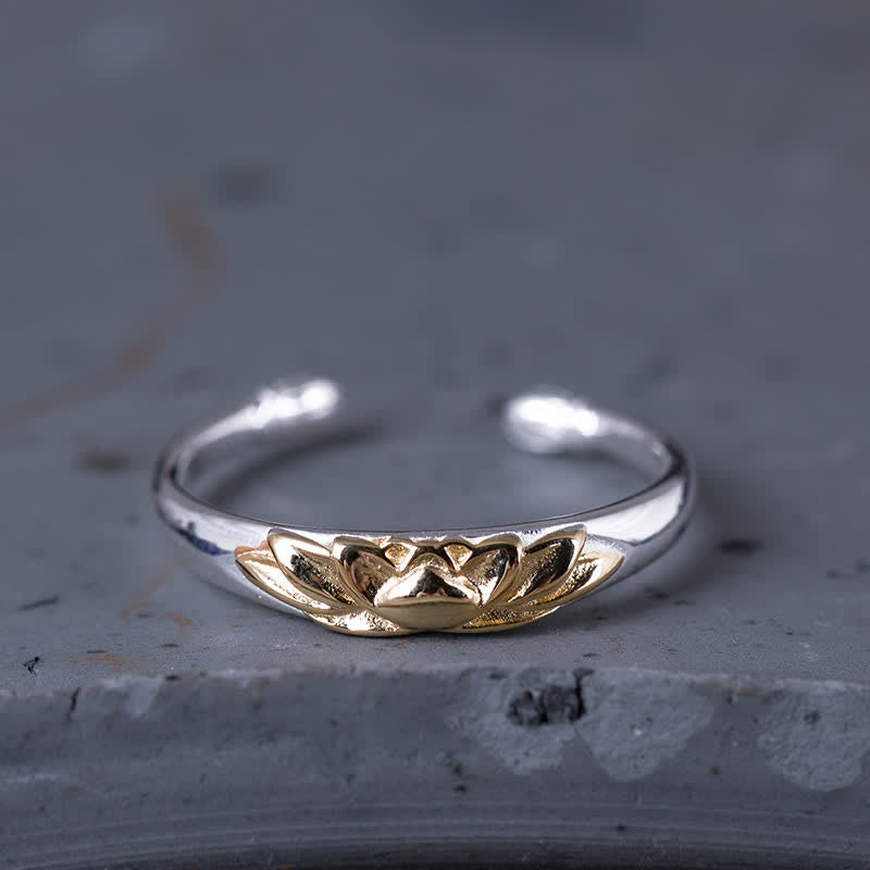 925 Sterling Silver Lotus Flower New Beginning Ring