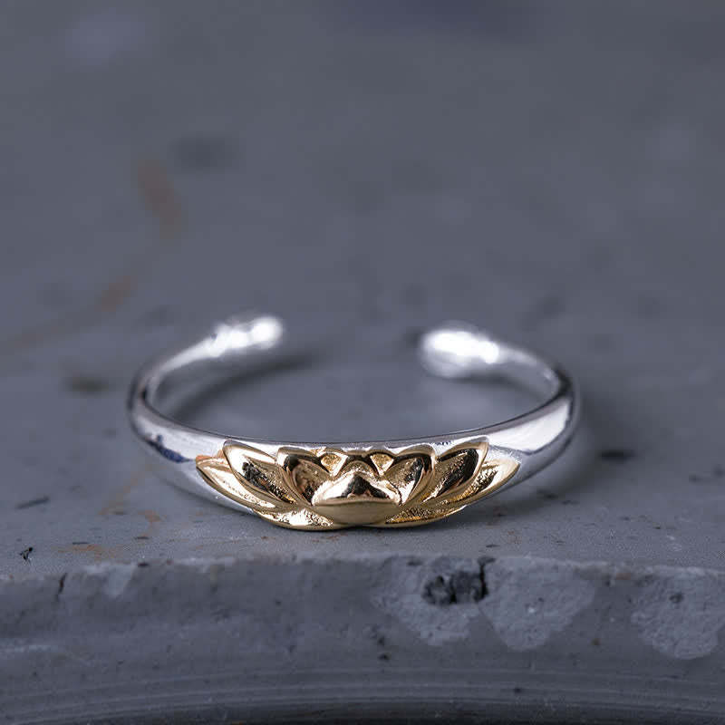 925 Sterling Silver Lotus Flower New Beginning Ring