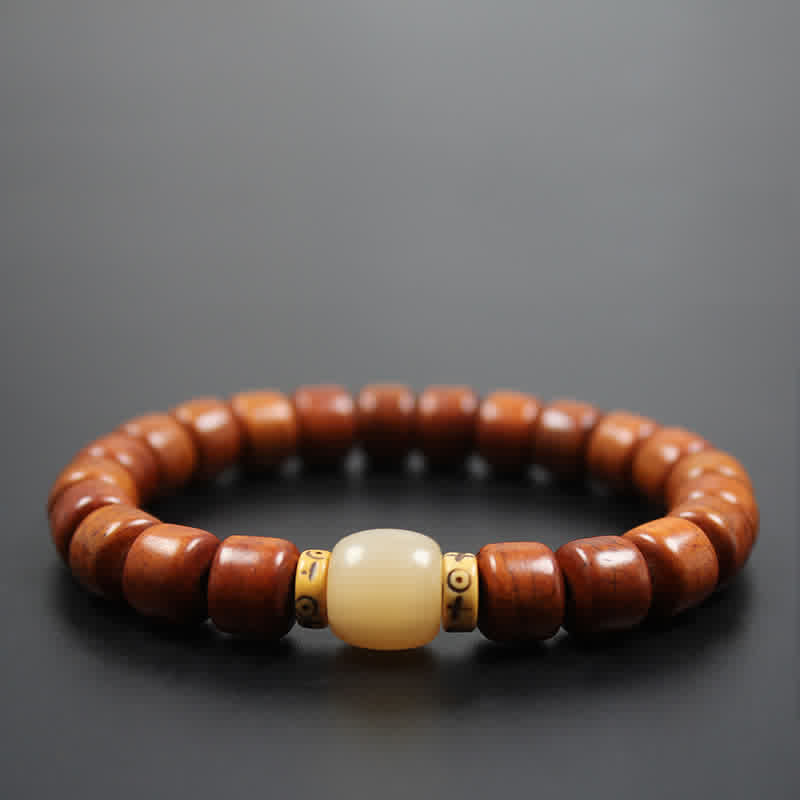 Tibetan Yak Bone Om Mani Padme Hum Strength Bracelet