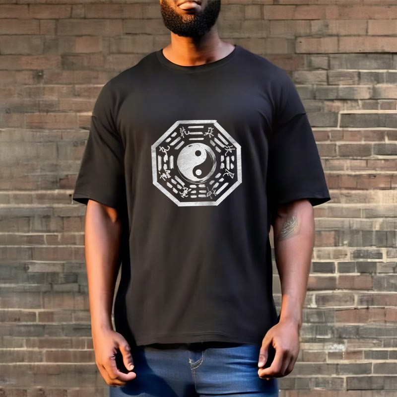 Ba Gua Pattern Cotton Tee T-shirt