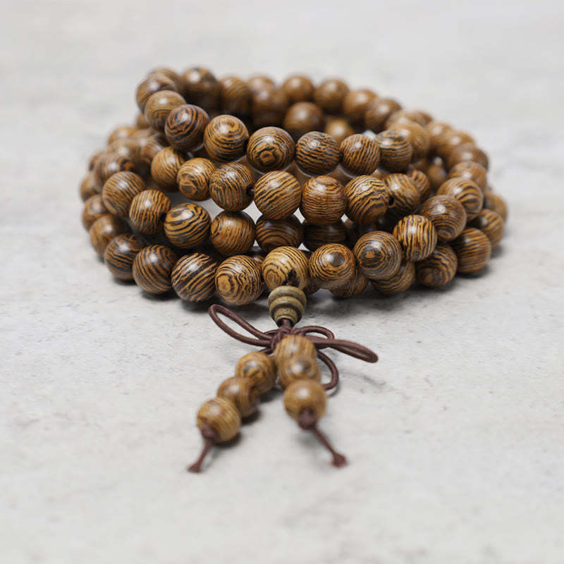 108 Mala Beads Bracelet Prayer Meditation Sandalwood Elastic