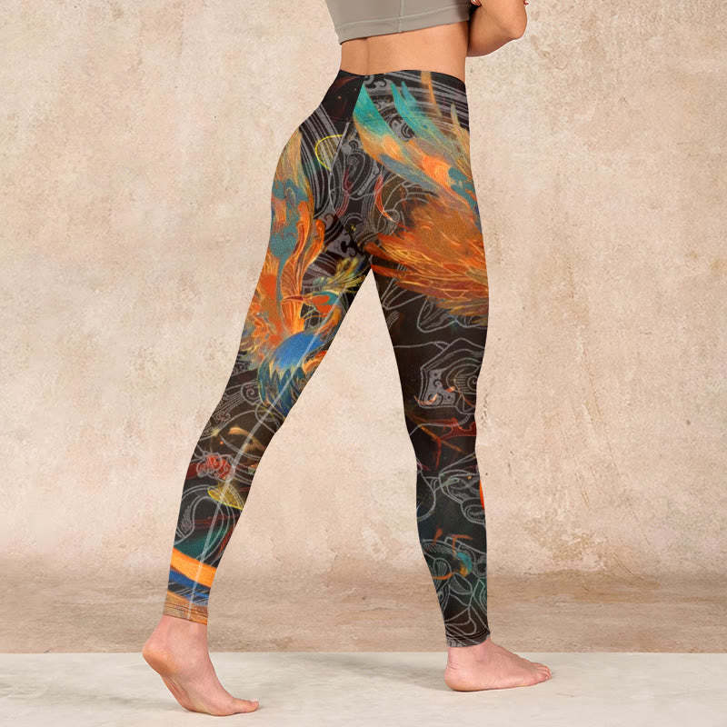 Vibrant Phoenix Gym Leggings Women's Yoga Pants