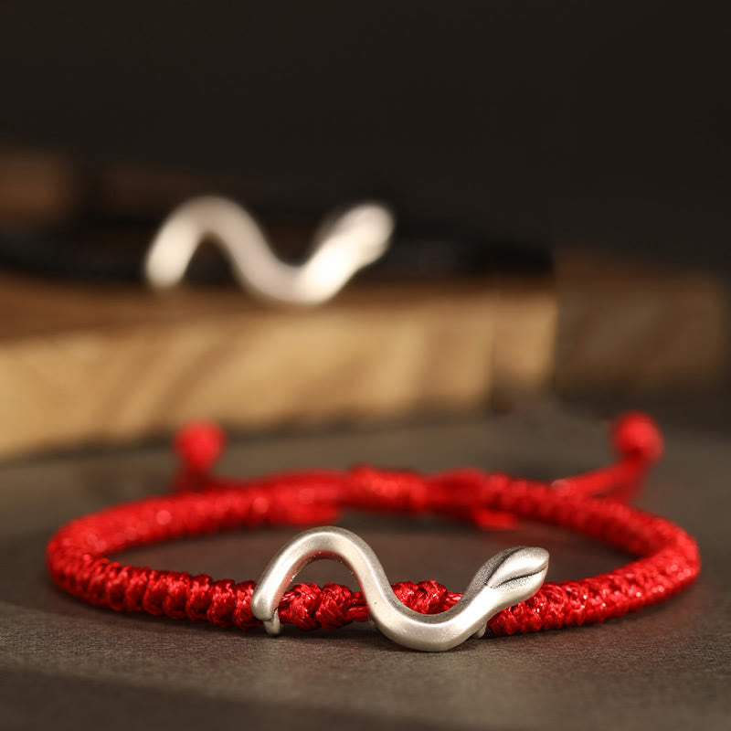 Red String 999 Sterling Silver Year of the Snake Strength Bracelet